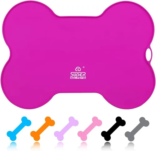 Miniatura 11 de Super Design Tapete de comida para perros, tapete para comida y agua, de silicona, antiderrames, tapete para alimentación de gatos, mantel