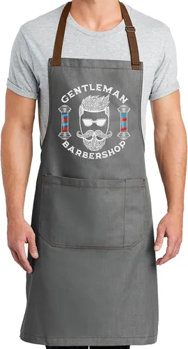 TEEAMORE Delantal de peluquero Peluqueros Hombres Estilista Salón Delantales Dos Grandes Bolsillos Aseo Barbería.