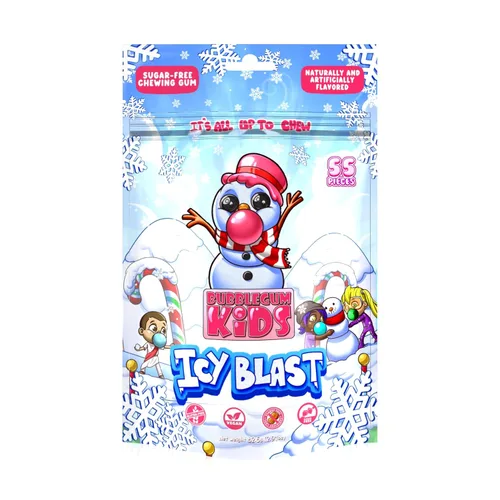 Miniatura 10 de Bubblegum Kids Hannah's Frozen Banana - Goma de mascar sin azúcar Relleno de calcetines, dulces navideños, recuerdos de fiesta, goma de mascar sin