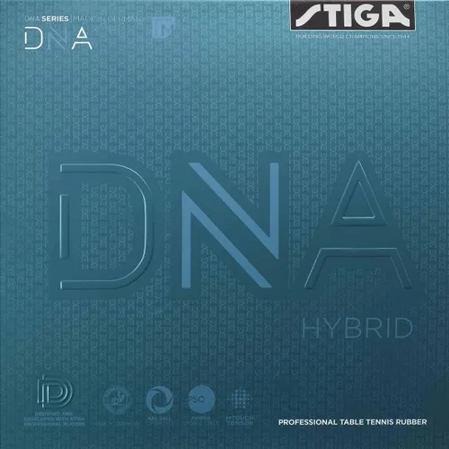 Stiga DNA Hybrid Tenis de mesa de goma | Hoja de tenis de mesa profesional para un máximo control y giros potentes - Control de carrera completa -