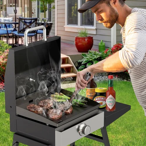 Miniatura 7 de Tapa de plancha y cubierta de parrilla para Blackstone de 17 pulgadas 1832 Adventure Ready Griddle, capucha de plancha para piezas de repuesto
