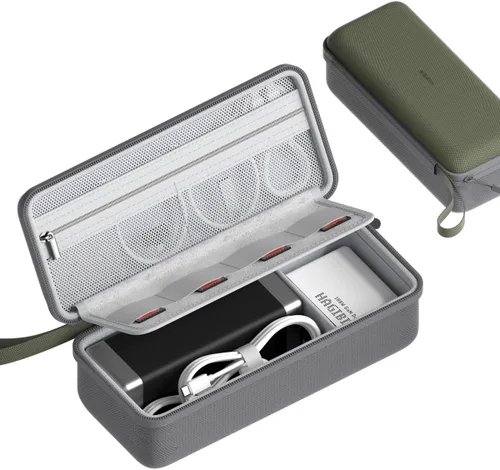 Hagibis Organizador de artículos electrónicos, estuche de viaje organizador de cables, bolsa portátil impermeable para cable, cargador, banco de