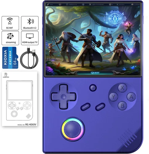 Miniatura 7 de RG40XX V Consolas de juegos portátiles RG40XXV Consola de juegos retro incorporada Tarjeta TF 64G RG 40XXV Consola de juegos portátil Linux Sistema