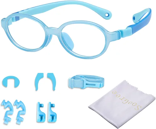 SooGree Lentes de bloqueo de luz azul para niños y niñas, pantalla de computadora, juegos, TV, teléfono, antirreflejos y fatiga ocular 4 - 8 azul