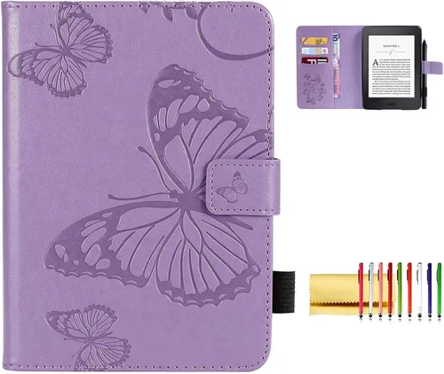 Miniatura 18 de Funda tipo libro para Kindle Paperwhite de 10ª/7ª/6ª/5ª generación, funda protectora ligera con ranuras para tarjetas, encendido automático