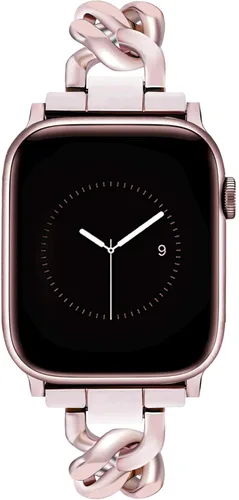 Miniatura 20 de JR.DM Correas de oro para reloj para mujer compatibles con Apple Watch de 46 mm, 42 mm (S3/2/1) 44 mm, 45 mm, 49 mm, pulsera ajustable de cadena Oro