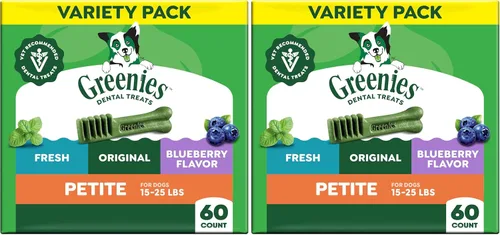 Miniatura 17 de Greenies - Golosinas naturales de cuidado dental para perros pequeños, sabor fresco, paquete de 12 onzas (20 unidades)