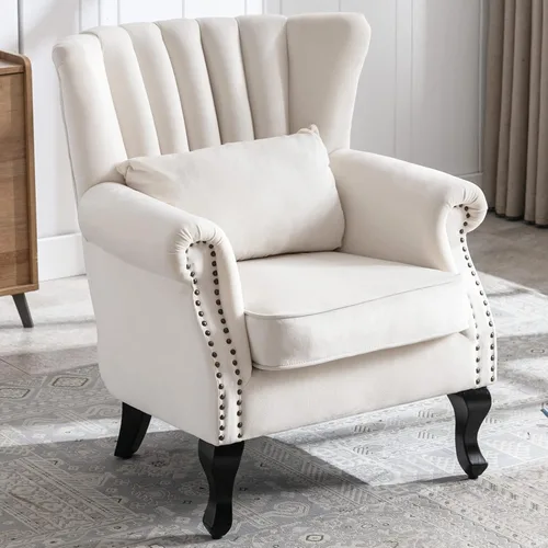 Miniatura 14 de LZAREAL Juego de 2 Sillones de Lectura Accent con Brazos para Sala de Estar, Dormitorio, Sillón de Esquina Cómodo Moderno de Mediados de Siglo, rosa