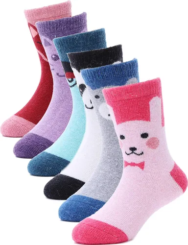 Calcetines de lana merina para niños de ANTSANG, para senderismo, para niños pequeños, niños y niñas, cálidos, gruesos, térmicos, para botas,