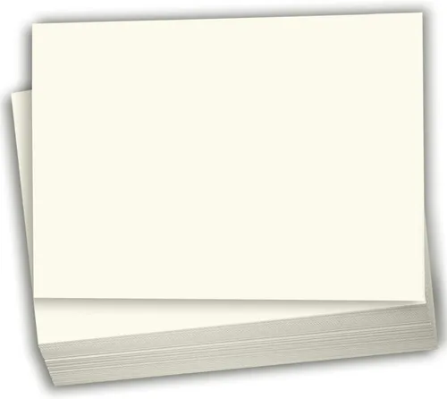Miniatura 10 de Hamilco Blank Index Cards 5 x 8 cartulina de 80 libras de papel de cartulina crema – 100