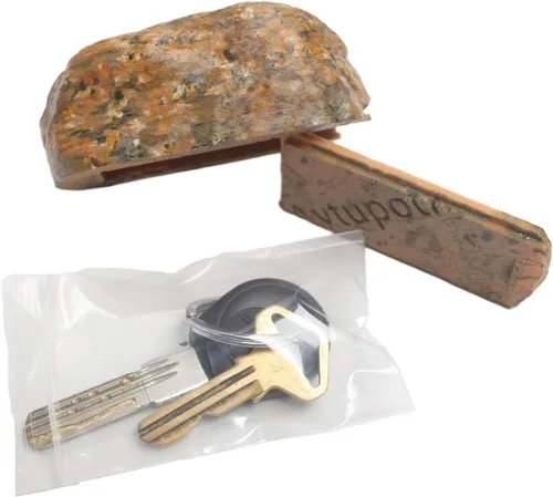 Ocultador de llaves de repuesto – Oculta fácilmente una llave en el exterior con este diseño de piedra de aspecto real, perfecto como ocultador de