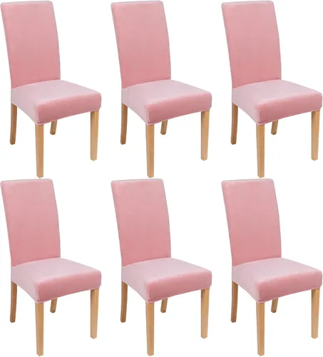 Miniatura 10 de smiry - Fundas para sillas de comedor de terciopelo elástico y suave, extraíbles, Terciopelo, Beige