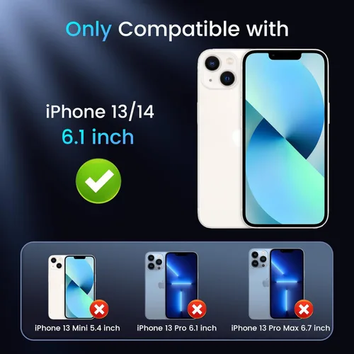 Miniatura 2 de Caka Funda para iPhone 13 y Funda para iPhone 14 [Compatible con Magsafe] [Soporte Invisible Integrado] [Protección Resistente contra Caídas] A