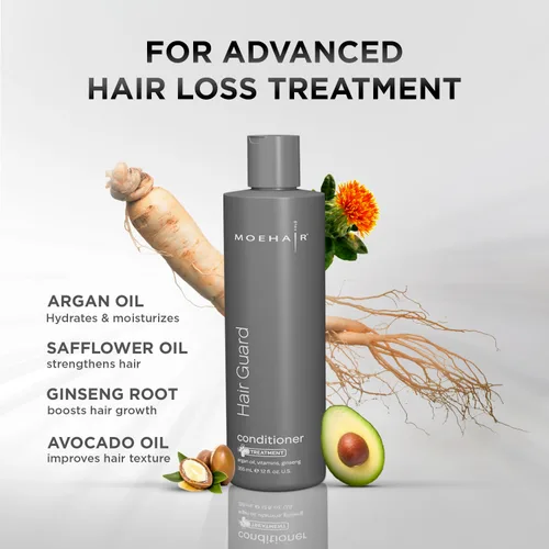 Miniatura 2 de MOEHAIR Champú Hair Guard Estimula los folículos pilosos Champú engrosador y voluminizador del cabello Infundido con aceite de argán, ginseng
