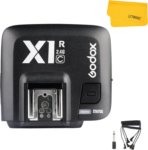 Godox X1R-C TTL Receptor de disparo de flash inalámbrico compatible con cámaras Canon, receptor flash inalámbrico 2.4G, sincronización de alta