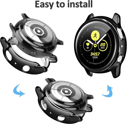 Miniatura 3 de Tobfit Funda compatible con Samsung Galaxy Watch Active 2, protector de pantalla de 1.575 pulgadas, TPU suave alrededor completo para Samsung Galaxy