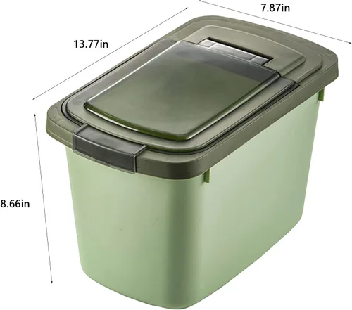 Miniatura 2 de Contenedores de almacenamiento de alimentos con tapas, dispensador de arroz hermético, contenedores de almacenamiento de gran capacidad, dispensador