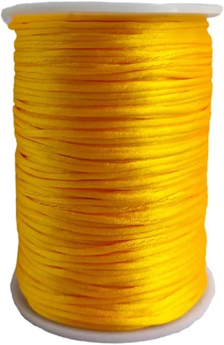 Miniatura 45 de 2.0 mm x 110 yardas de cordón de satén de nailon para abalorios, hilo trenzado para nudos chinos, rattail, macramé, pulseras, collares, fabricación