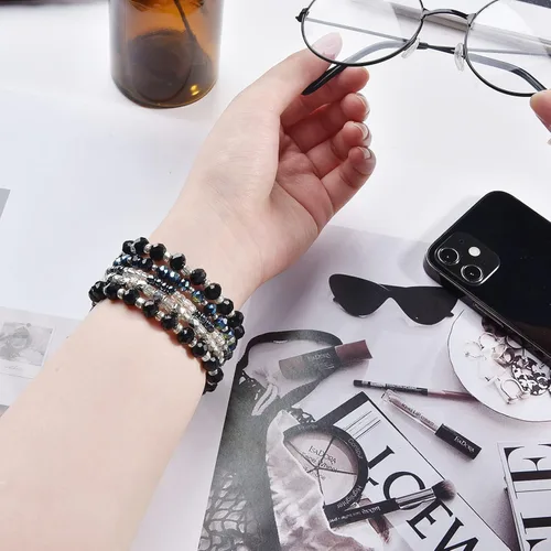 Miniatura 3 de VISOOM Pulsera de cuentas compatible con Apple Watch Band 40mm/38mm/41mm/42mm Series 11 10 9 8 7 Se(3 2 1) Series 6/5/4 Correa de reloj de moda