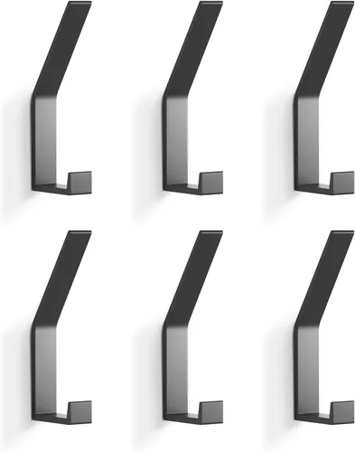 Miniatura 13 de Ganchos para Perchero Montados en la Pared, Negro, 2 Paquetes, Ganchos de Cuerda para Toallas de Baño para Cocina, Puerta, Gabinete, Baño