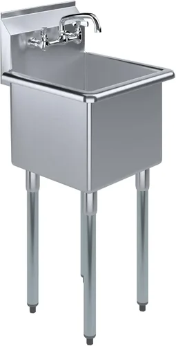 Miniatura 10 de Fregadero de acero inoxidable para preparación y utilidad Acero inoxidable 304 Restaurante, cocina, lavandería, garaje