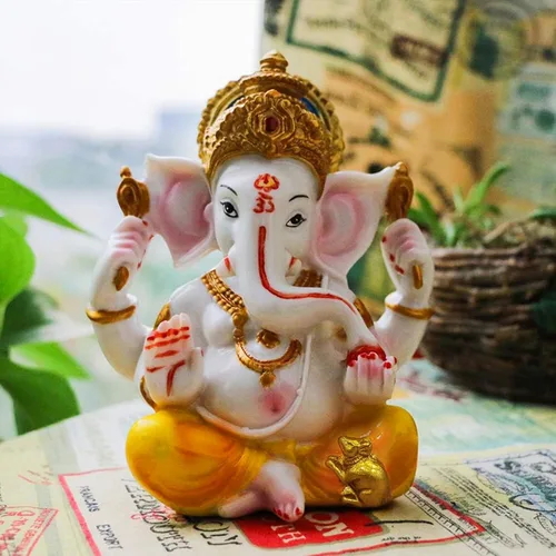 Miniatura 5 de alikiki Ídolo hindú de Lord Ganesha - Dios de la India Ganesh estatua Diwali Regalos indio Puja Artículos para el hogar Templo Mandir Pooja