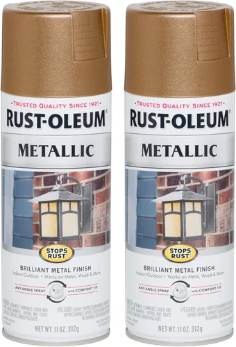 Miniatura 29 de Rust-Oleum 313142 Stops Rust Pintura en Aerosol Metálica, 11 onzas, Bronce Champán