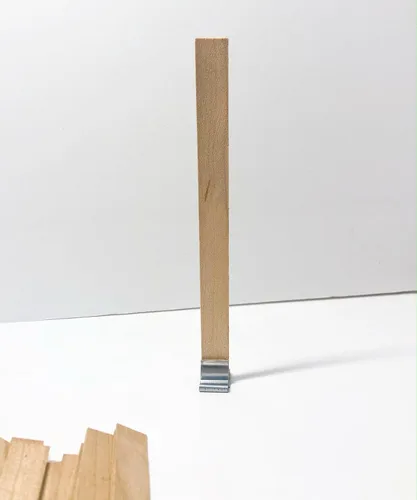 Miniatura 6 de 120 mechas de madera para velas, madera natural de 0.039 pulgadas de grosor con calcomanías de mecha y clips para hacer velas de bricolaje