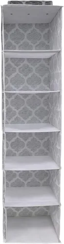 Miniatura 3 de Home Basics Almacenamiento de armario no tejido Arabesque (2, 6 estantes colgantes organizador de armario)