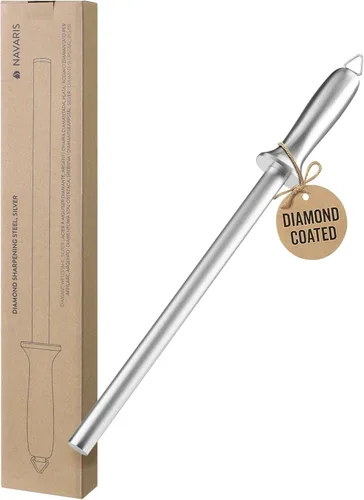 Miniatura 9 de Navaris Afilador de cuchillos ovalado de 12 pulgadas (12.2 in) para afilar cuchillos de cocina, ligero y duradero para uso doméstico o profesional