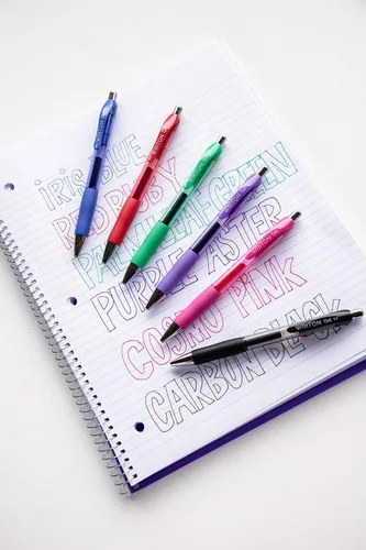 Miniatura 6 de Writon Bolígrafos de gel retráctiles y recargables, agarre cómodo, punta fina de 0.7mm, tinta negra, paquete de 12