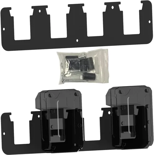 Soporte para batería, Milwaukee 18V 4X, soporte de gancho para exhibición de pared, batería de 18 V, almacenamiento de herramientas eléctricas de 4