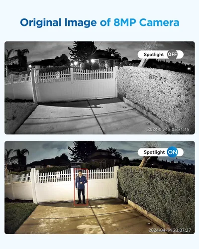 Miniatura 2 de 4COVR Sistema de cámara de seguridad de 16 canales, comunicación bidireccional y visión nocturna a todo color inteligente, detección inteligente AI