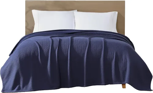 Miniatura 7 de Beatrice Home Fashions Manta Certificada GOTS de Algodón Orgánico 100 % de Peso Medio, Manta Suave y Acogedora para Cama, Sofá, Sofá Cama, Silla