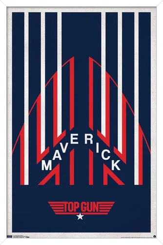 Miniatura 13 de Trends International Top Gun - Póster de pared de casco Maverick, 14.725 x 22.375 pulgadas, versión enmarcada de madera de granero