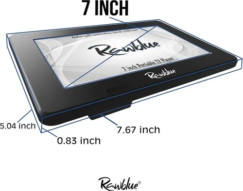 Miniatura 5 de Rawblue Televisión digital portátil de 7 pulgadas, ATSC TFT, pantalla LED de visión gratuita. Televisión/monitor con batería incorporada
