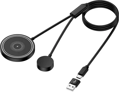 Cargador inalámbrico para Samsung 2 en 1, almohadilla de carga inalámbrica magnética para Samsung Galaxy Watch8 Classic/8/7/6/5/4/3,15W estación de