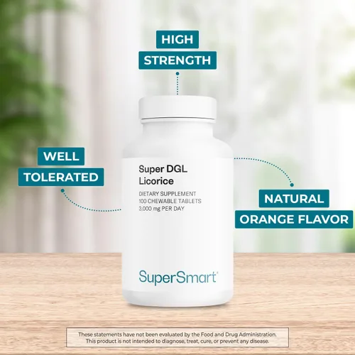 Miniatura 3 de Supersmart - DGL 3,000 mg por día - Salud intestinal - Extracto de raíz de regaliz para la salud gastrointestinal Sin OMG y sin gluten - 100