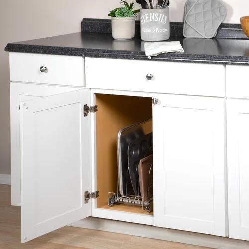 Miniatura 8 de HOLDN' STORAGE Organizador extraíble para utensilios de horno, tabla de cortar y bandejas, divisores ajustables, resistente, garantía limitada