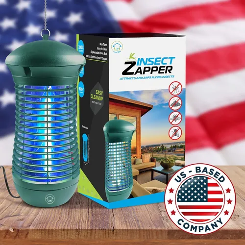 Miniatura 5 de Livin' Well Green Bug Zapper para interiores y exteriores – 4000 V de alta potencia eléctrica Mosquito Zapper Home Patio, 1,500 pies cuadrados rango