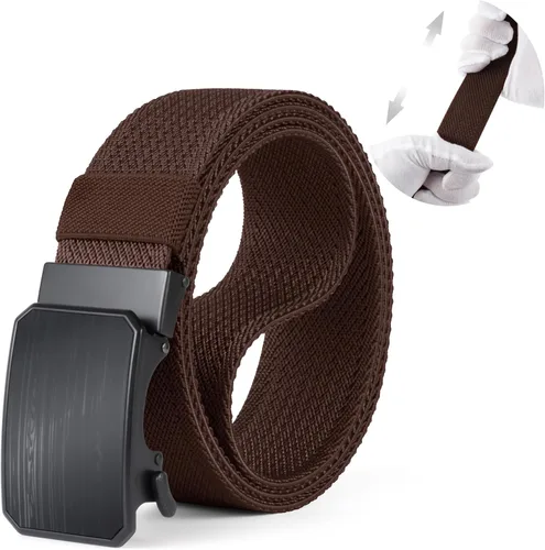 Miniatura 14 de Auto Lock Ratchet Belt for Men Elegant Dressing Belt Buckle 1.5" Wide Elastic Nylon Tactical Belts Thicker