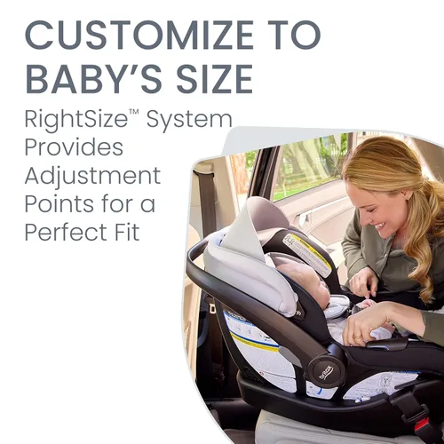 Miniatura 5 de Britax Willow S Asiento de automóvil para bebés con Base Alpine, Tecnología ClickTight, Asiento de automóvil orientado hacia atrás con Sistema Ónix