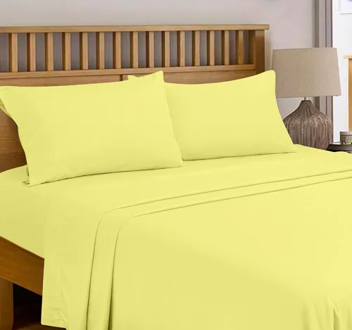 Miniatura 7 de Royale Linens Sábana Plana de Algodón Peinado de Fibra Larga 100% con 300 Hilos - Súper Suave - Sábanas Superiores - Sábana Plana King Se Vende Por