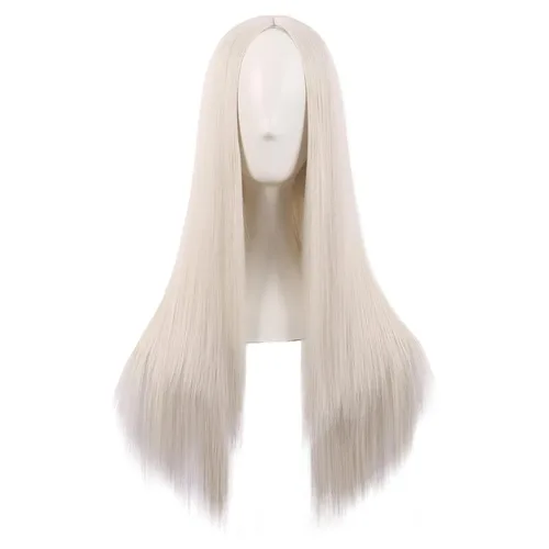 Miniatura 12 de MapofBeauty - Peluca larga y lacia natural especial para mujer de 28 pulgadas/70 cm (marrón)