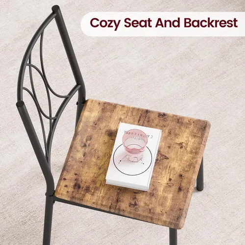Miniatura 4 de CABIHOME Juego de mesa de comedor para 2, juego de mesa de cocina de 3 piezas para 2, juego de 2 mesas de cocina cuadradas, juego de mesa de comedor