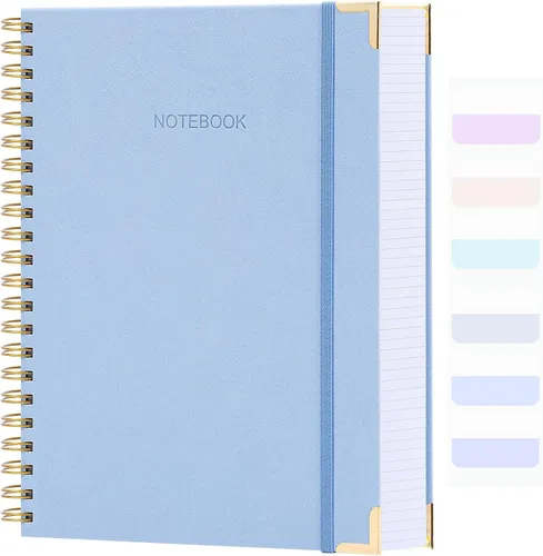 Miniatura 14 de Cuaderno en Espiral, Cuaderno de Diario con Puntos, 8.5" x 11", Cuaderno Grande de Tapa Dura con Cuadrícula de Puntos de 300 Páginas para Bullet