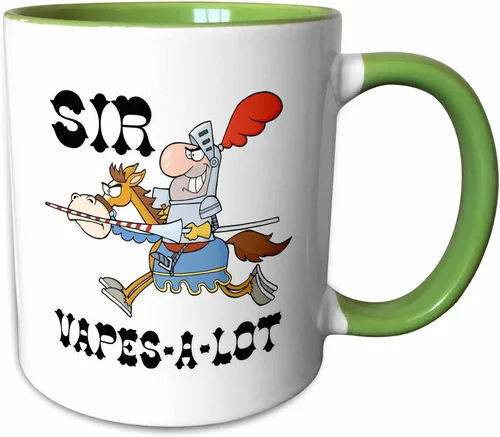 Miniatura 11 de dooni diseños – Funny Sir Knight diseños – Funny Knight Sir Vapes a lot – Tazas, Azul/Blanco