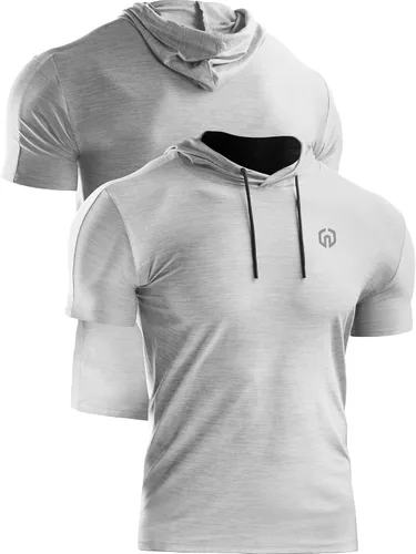 Miniatura 4 de NELEUS Camiseta deportiva Dry Fit Performance con capucha para hombre