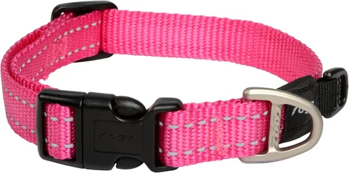 Miniatura 11 de Collar reflectante para perros medianos, ajustable de 12 a 17 pulgadas, color negro