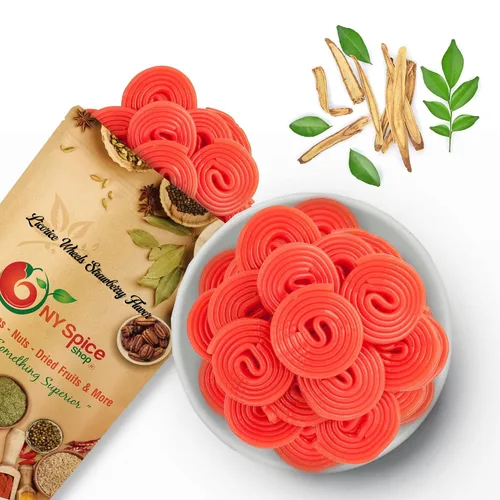 NY SPICE SHOP Caramelo de regaliz – 1 libra de regaliz australiano – Regaliz de chocolate – Caramelo de fresa – Caramelo a la antigua moda para los